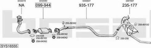 Bosal SYS16555 - Система випуску ОГ autocars.com.ua