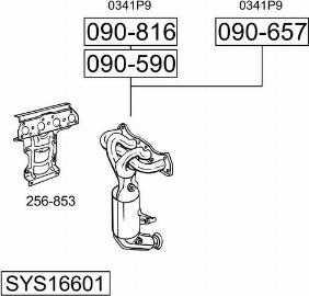 Bosal SYS16601 - Система випуску ОГ autocars.com.ua
