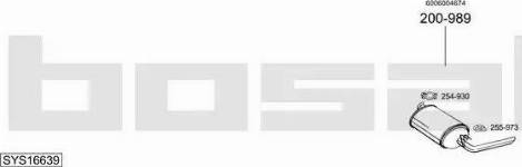 Bosal SYS16639 - Система випуску ОГ autocars.com.ua