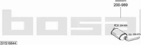 Bosal SYS16644 - Система випуску ОГ autocars.com.ua