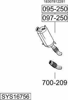 Bosal SYS16756 - Система випуску ОГ autocars.com.ua