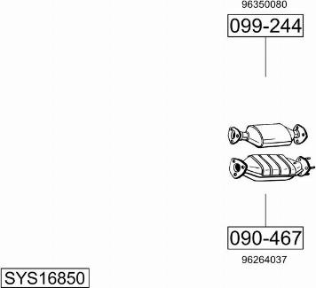 Bosal SYS16850 - Система випуску ОГ autocars.com.ua