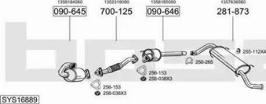 Bosal SYS16889 - Система випуску ОГ autocars.com.ua