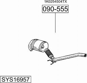 Bosal SYS16957 - Система випуску ОГ autocars.com.ua