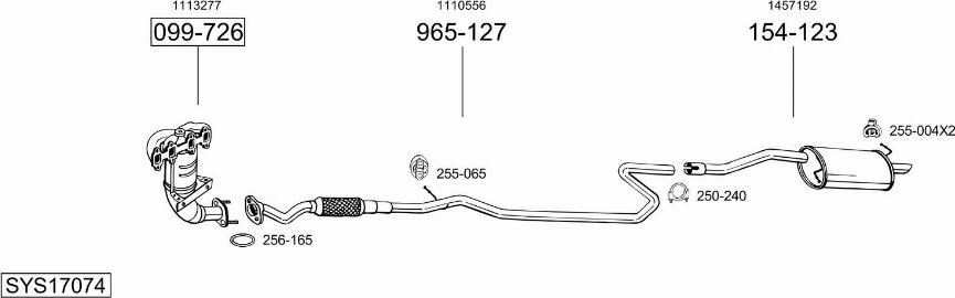 Bosal SYS17074 - Система випуску ОГ autocars.com.ua