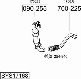 Bosal SYS17168 - Система выпуска ОГ avtokuzovplus.com.ua