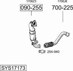 Bosal SYS17173 - Система випуску ОГ autocars.com.ua