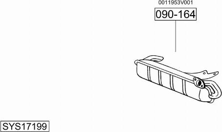 Bosal SYS17199 - Система випуску ОГ autocars.com.ua