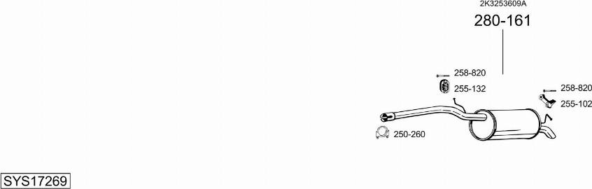 Bosal SYS17269 - Система випуску ОГ autocars.com.ua