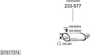 Bosal SYS17374 - Система випуску ОГ autocars.com.ua