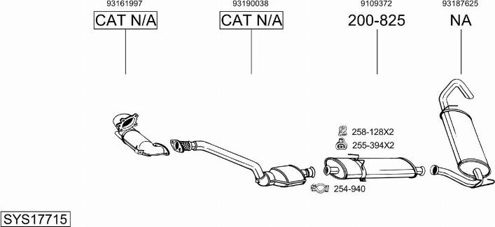 Bosal SYS17715 - Система випуску ОГ autocars.com.ua