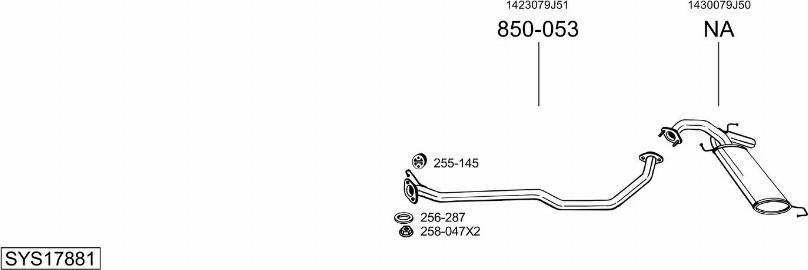 Bosal SYS17881 - Система випуску ОГ autocars.com.ua