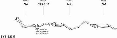 Bosal SYS18223 - Система випуску ОГ autocars.com.ua