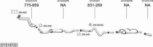 Bosal SYS18720 - Система випуску ОГ autocars.com.ua