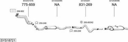 Bosal SYS18721 - Система випуску ОГ autocars.com.ua