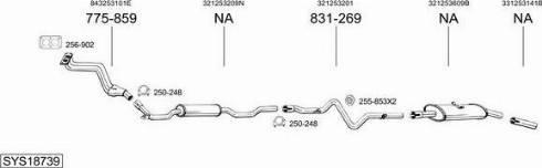 Bosal SYS18739 - Система випуску ОГ autocars.com.ua