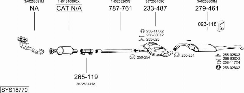 Bosal SYS18770 - Система випуску ОГ autocars.com.ua