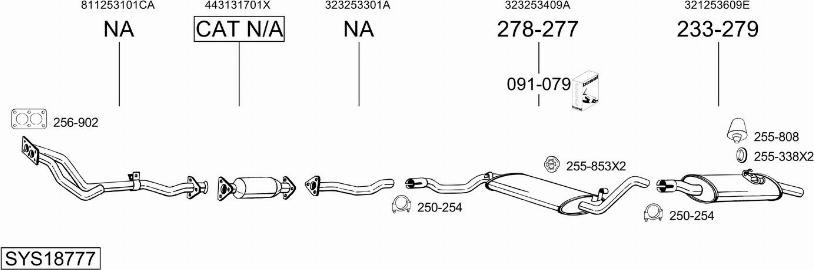 Bosal SYS18777 - Система випуску ОГ autocars.com.ua
