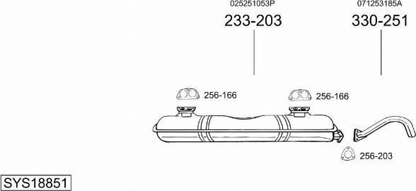 Bosal SYS18851 - Система випуску ОГ autocars.com.ua