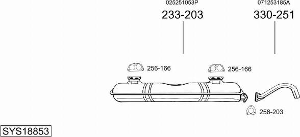 Bosal SYS18853 - Система випуску ОГ autocars.com.ua
