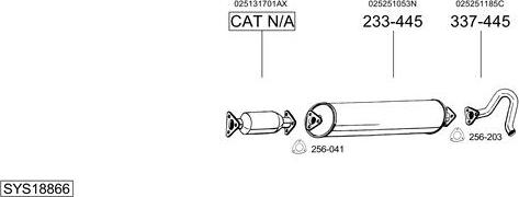 Bosal SYS18866 - Система випуску ОГ autocars.com.ua