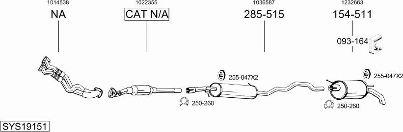 Bosal SYS19151 - Система випуску ОГ autocars.com.ua