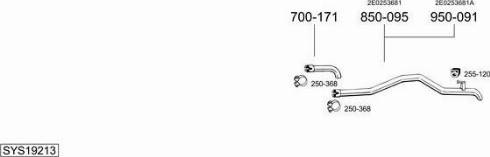Bosal SYS19213 - Система випуску ОГ autocars.com.ua