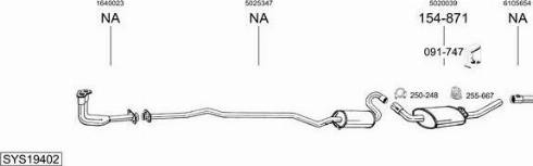 Bosal SYS19402 - Система випуску ОГ autocars.com.ua