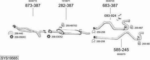 Bosal SYS19565 - Система випуску ОГ autocars.com.ua
