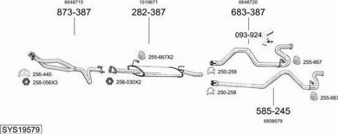 Bosal SYS19579 - Система випуску ОГ autocars.com.ua