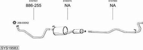 Bosal SYS19583 - Система випуску ОГ autocars.com.ua