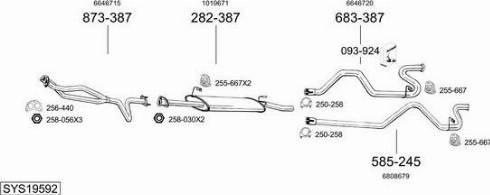 Bosal SYS19592 - Система випуску ОГ autocars.com.ua