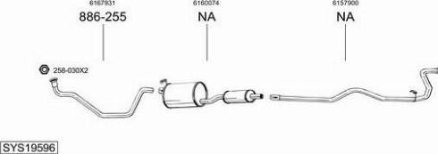 Bosal SYS19596 - Система випуску ОГ autocars.com.ua
