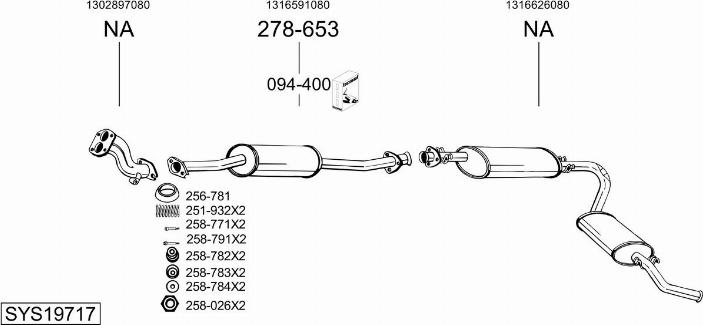 Bosal SYS19717 - Система випуску ОГ autocars.com.ua