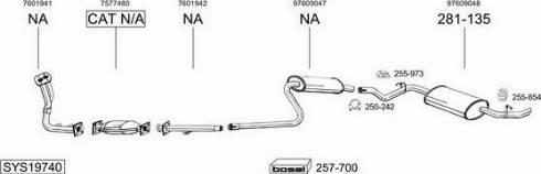 Bosal SYS19740 - Система випуску ОГ autocars.com.ua