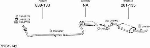 Bosal SYS19742 - Система випуску ОГ autocars.com.ua