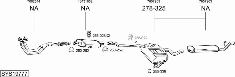 Bosal SYS19777 - Система випуску ОГ autocars.com.ua