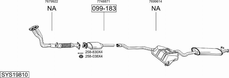 Bosal SYS19810 - Система випуску ОГ autocars.com.ua