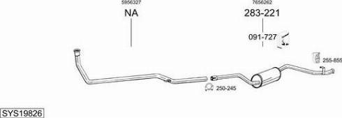 Bosal SYS19826 - Система випуску ОГ autocars.com.ua