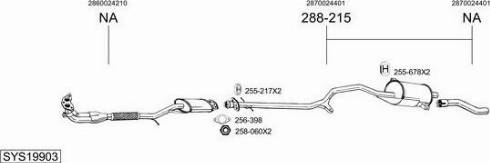 Bosal SYS19903 - Система випуску ОГ autocars.com.ua