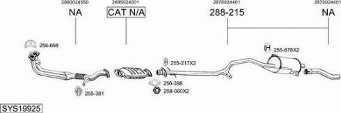 Bosal SYS19925 - Система випуску ОГ autocars.com.ua