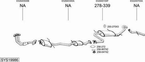 Bosal SYS19986 - Система випуску ОГ autocars.com.ua