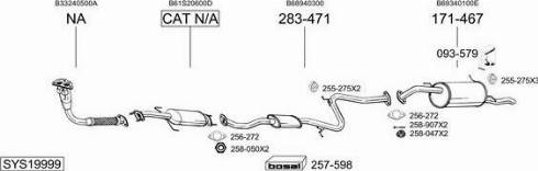 Bosal SYS19999 - Система випуску ОГ autocars.com.ua