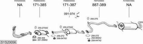 Bosal SYS20056 - Система випуску ОГ autocars.com.ua