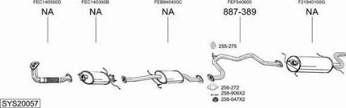 Bosal SYS20057 - Система випуску ОГ autocars.com.ua