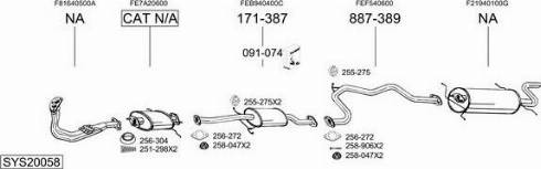 Bosal SYS20058 - Система випуску ОГ autocars.com.ua