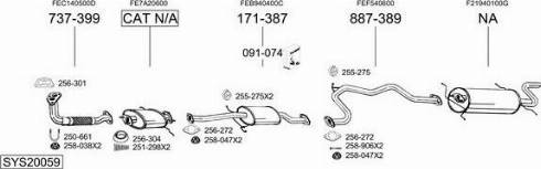 Bosal SYS20059 - Система випуску ОГ autocars.com.ua