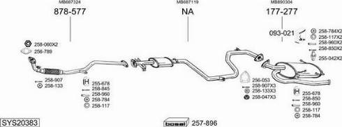 Bosal SYS20383 - Система випуску ОГ autocars.com.ua
