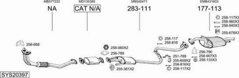 Bosal SYS20397 - Система випуску ОГ autocars.com.ua