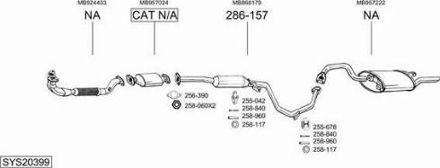 Bosal SYS20399 - Система випуску ОГ autocars.com.ua